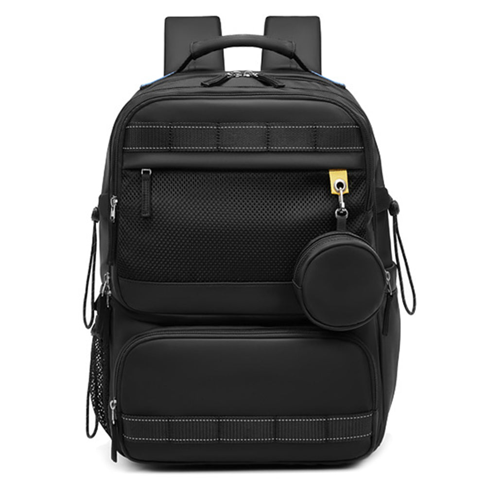 2287 Men's Travel Backpack Nylon Dual Shoulders Bag Large Laptop Bag - Beige 2287 Men's Travel Backpack Nylon Dual Shoulders Bag Large Laptop Bag - Beige